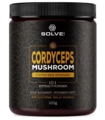 Solve Labs Cordyceps (Cordyceps sinensis) 10:1 extract powder, 100g