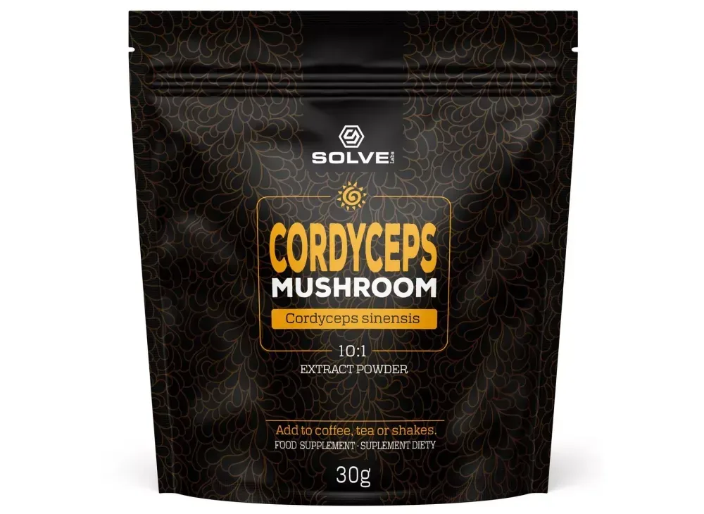 Solve Labs Cordyceps (Cordyceps sinensis) 10:1 extract powder, 30g