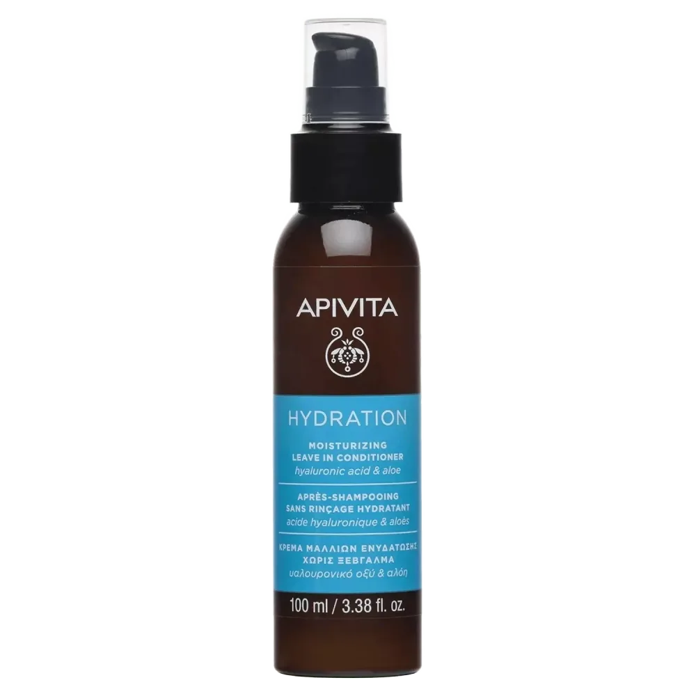 APIVITA Hidratantni leave in regenerator za sve tipove kose s hijaluronskom kiselinom i aloe verom, 100 ml