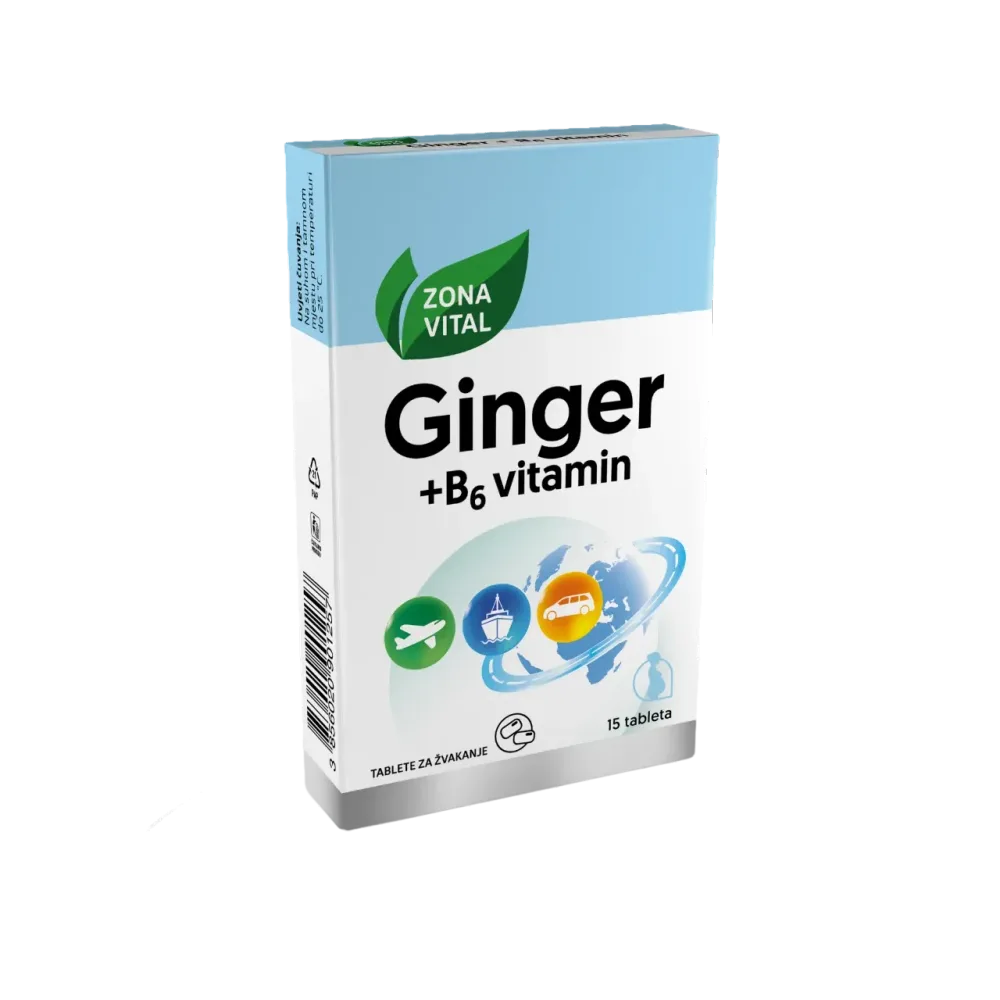 ZONA VITAL GINGER + B6 VITAMIN TABLETE ZA ŽVAKANJE