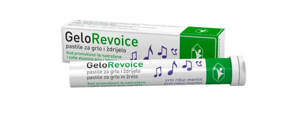 GeloRevoice® pastile za grlo i ždrijelo Crni ribiz-mentol